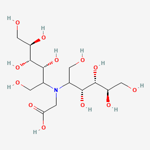 molecular formula C14H29NO12 B8183640 2-[bis[(3R,4S,5R)-1,3,4,5,6-pentahydroxyhexan-2-yl]amino]acetic acid 
