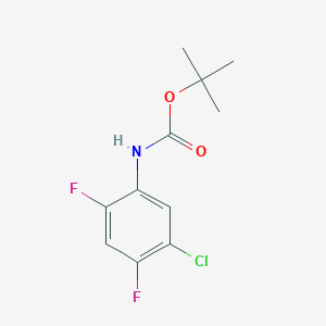 molecular formula C11H12ClF2NO2 B8183645 Tert-butyl (5-chloro-2,4-difluorophenyl)carbamate 