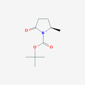 molecular formula C10H17NO3 B8183663 tert-butyl (2R)-2-methyl-5-oxopyrrolidine-1-carboxylate 