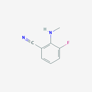 molecular formula C8H7FN2 B8183665 3-Fluoro-2-(methylamino)benzonitrile 