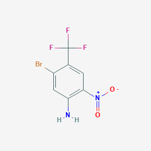 molecular formula C7H4BrF3N2O2 B8183677 5-Bromo-2-nitro-4-(trifluoromethyl)aniline 