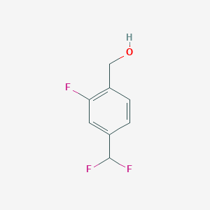 molecular formula C8H7F3O B8183685 (4-(Difluoromethyl)-2-fluorophenyl)methanol 