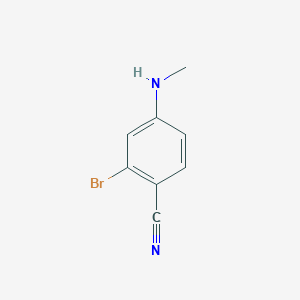 molecular formula C8H7BrN2 B8183696 2-Bromo-4-(methylamino)benzonitrile 