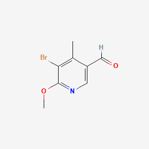 molecular formula C8H8BrNO2 B8183739 5-Bromo-6-methoxy-4-methylpyridine-3-carbaldehyde 