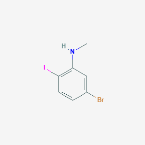 molecular formula C7H7BrIN B8183746 5-bromo-2-iodo-N-methylaniline 