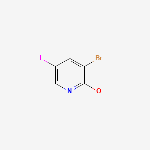 molecular formula C7H7BrINO B8183769 3-Bromo-5-iodo-2-methoxy-4-methylpyridine 