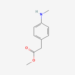 molecular formula C10H13NO2 B8183803 Methyl 2-(4-(methylamino)phenyl)acetate 