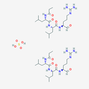 molecular formula C42H82N12O12S B8183809 Propionyl-leupeptin hemisulfate 