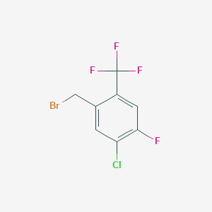 molecular formula C8H4BrClF4 B8183820 1-(Bromomethyl)-5-chloro-4-fluoro-2-(trifluoromethyl)benzene 