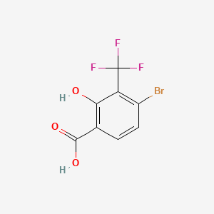 molecular formula C8H4BrF3O3 B8183827 4-Bromo-2-hydroxy-3-(trifluoromethyl)benzoic acid 
