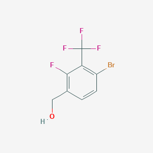 molecular formula C8H5BrF4O B8183855 [4-Bromo-2-fluoro-3-(trifluoromethyl)phenyl]methanol 