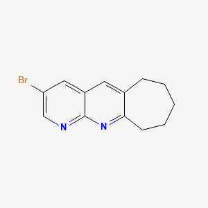 molecular formula C13H13BrN2 B8183911 3-bromo-7,8,9,10-tetrahydro-6H-cyclohepta[b][1,8]naphthyridine 