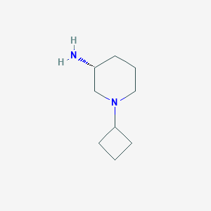 molecular formula C9H18N2 B8183926 (R)-1-Cyclobutylpiperidin-3-amine 
