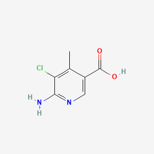 molecular formula C7H7ClN2O2 B8183983 6-Amino-5-chloro-4-methylpyridine-3-carboxylic acid 