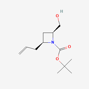 molecular formula C12H21NO3 B8184024 tert-butyl (2S,4S)-2-(hydroxymethyl)-4-prop-2-enylazetidine-1-carboxylate 