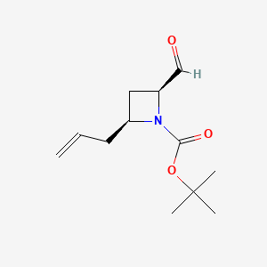 molecular formula C12H19NO3 B8184025 tert-butyl (2S,4S)-2-formyl-4-prop-2-enylazetidine-1-carboxylate 