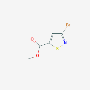 molecular formula C5H4BrNO2S B8184029 Methyl 3-bromo-1,2-thiazole-5-carboxylate 