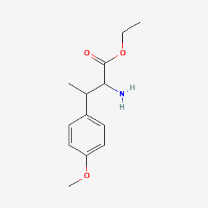 molecular formula C13H19NO3 B8184042 Ethyl 2-amino-3-(4-methoxyphenyl)butanoate 