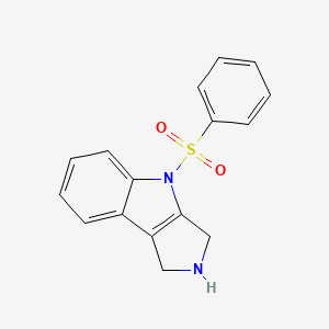molecular formula C16H14N2O2S B8184061 4-(benzenesulfonyl)-2,3-dihydro-1H-pyrrolo[3,4-b]indole 