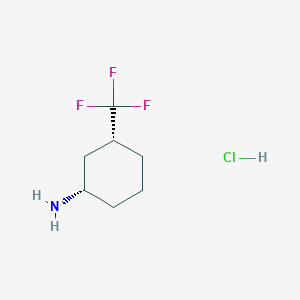 molecular formula C7H13ClF3N B8184072 (1S,3R)-3-(trifluoromethyl)cyclohexanamine;hydrochloride 