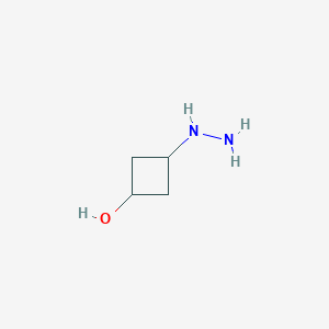 molecular formula C4H10N2O B8184135 Rel-(1s,3s)-3-hydrazinylcyclobutan-1-ol 