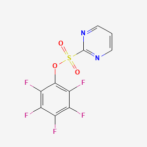 molecular formula C10H3F5N2O3S B8184147 (2,3,4,5,6-Pentafluorophenyl) pyrimidine-2-sulfonate 