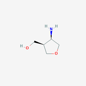 molecular formula C5H11NO2 B8184157 ((3R,4R)-4-Aminotetrahydrofuran-3-yl)methanol 