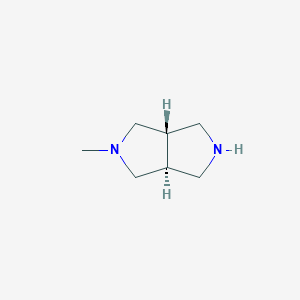 molecular formula C7H14N2 B8184160 trans-2-Methyl-octahydro-pyrrolo[3,4-c]pyrrole 