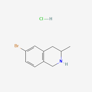 molecular formula C10H13BrClN B8184176 6-Bromo-3-methyl-1,2,3,4-tetrahydroisoquinoline;hydrochloride 
