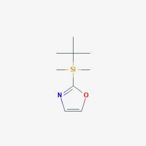 molecular formula C9H17NOSi B8184184 Tert-butyl-dimethyl-(1,3-oxazol-2-yl)silane 