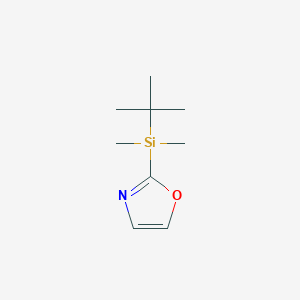 molecular formula C9H17NOSi B8184184 2-(tert-Butyl-dimethyl-silanyl)-oxazole 