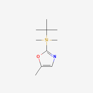 molecular formula C10H19NOSi B8184191 Tert-butyl-dimethyl-(5-methyl-1,3-oxazol-2-yl)silane 