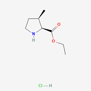 ethyl (2S,3R)-3-methylpyrrolidine-2-carboxylate;hydrochloride