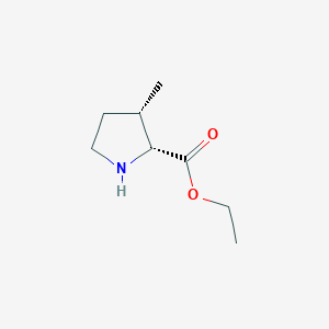molecular formula C8H15NO2 B8184215 ethyl (2R,3S)-3-methylpyrrolidine-2-carboxylate 