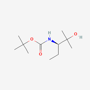 molecular formula C11H23NO3 B8184233 tert-butyl N-[(3R)-2-hydroxy-2-methylpentan-3-yl]carbamate 