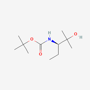 molecular formula C11H23NO3 B8184233 (R)-1-(Boc-amino)-1-ethyl-2-hydroxy-2-methyl-propane 