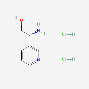 molecular formula C7H12Cl2N2O B8184262 (2R)-2-amino-2-pyridin-3-ylethanol;dihydrochloride 