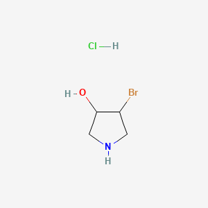 molecular formula C4H9BrClNO B8184267 4-Bromopyrrolidin-3-ol;hydrochloride 
