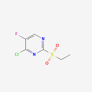 molecular formula C6H6ClFN2O2S B8184274 4-Chloro-2-ethylsulfonyl-5-fluoropyrimidine 