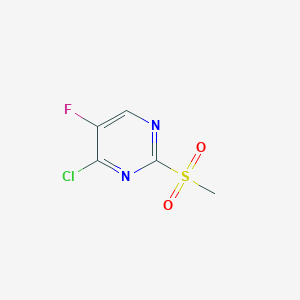 molecular formula C5H4ClFN2O2S B8184276 4-Chloro-5-fluoro-2-(methylsulfonyl)pyrimidine 