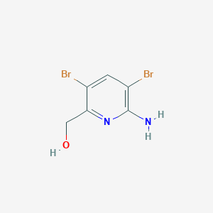molecular formula C6H6Br2N2O B8184281 (6-Amino-3,5-dibromopyridin-2-yl)methanol 