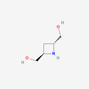 molecular formula C5H11NO2 B8184312 ((2R,4R)-Azetidine-2,4-diyl)dimethanol 