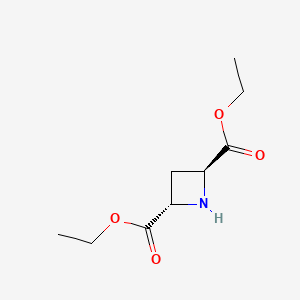 molecular formula C9H15NO4 B8184325 diethyl (2S,4S)-azetidine-2,4-dicarboxylate 