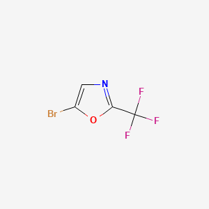 molecular formula C4HBrF3NO B8184331 5-Bromo-2-(trifluoromethyl)-1,3-oxazole 