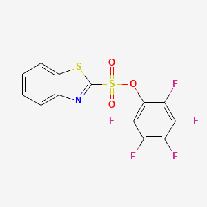 molecular formula C13H4F5NO3S2 B8184408 (2,3,4,5,6-Pentafluorophenyl) 1,3-benzothiazole-2-sulfonate 