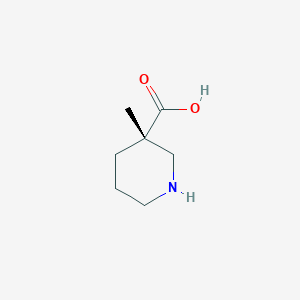 molecular formula C7H13NO2 B8184413 (S)-3-Methylpiperidine-3-carboxylic acid 