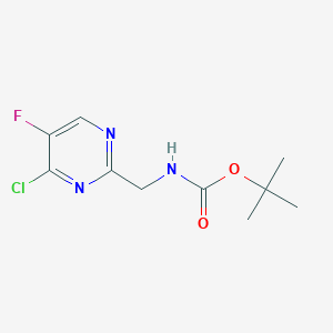 molecular formula C10H13ClFN3O2 B8184438 tert-butyl N-[(4-chloro-5-fluoropyrimidin-2-yl)methyl]carbamate 