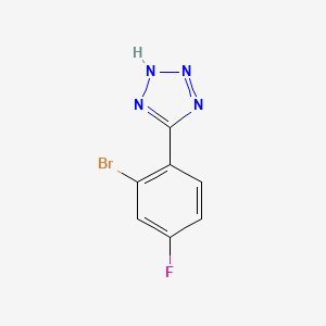 molecular formula C7H4BrFN4 B8184473 5-(2-bromo-4-fluorophenyl)-2H-tetrazole 