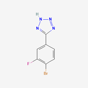 molecular formula C7H4BrFN4 B8184481 5-(4-bromo-3-fluorophenyl)-2H-tetrazole 
