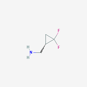 molecular formula C4H7F2N B8184519 (S)-(2,2-Difluorocyclopropyl)methanamine 